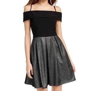Morgan & Co Jr Woman’s Off Shoulder Dress